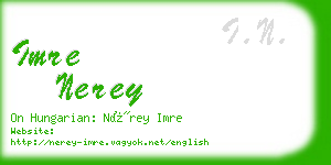 imre nerey business card